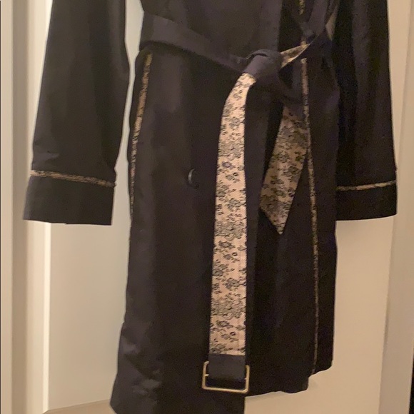 Jason Wu for Target black trench coat w/pink lace - Picture 4 of 8